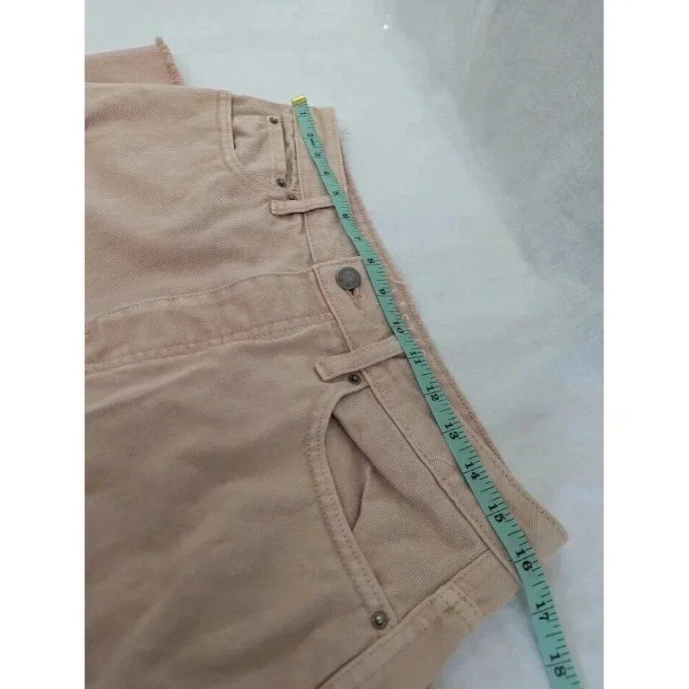 Vanilla Star Womens Jeans 90s Boyfriend Distressed Button Fly Size 11 Peachy